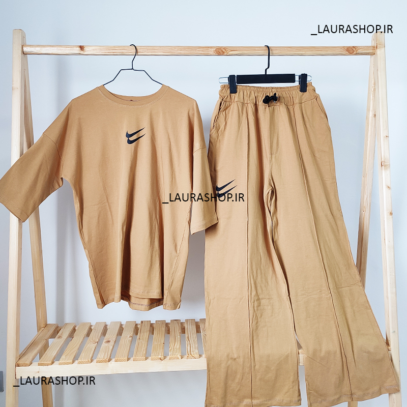 ست تیشرت شلوار بگ nike دخترانه و زنانه فری سایز 38 تا 42